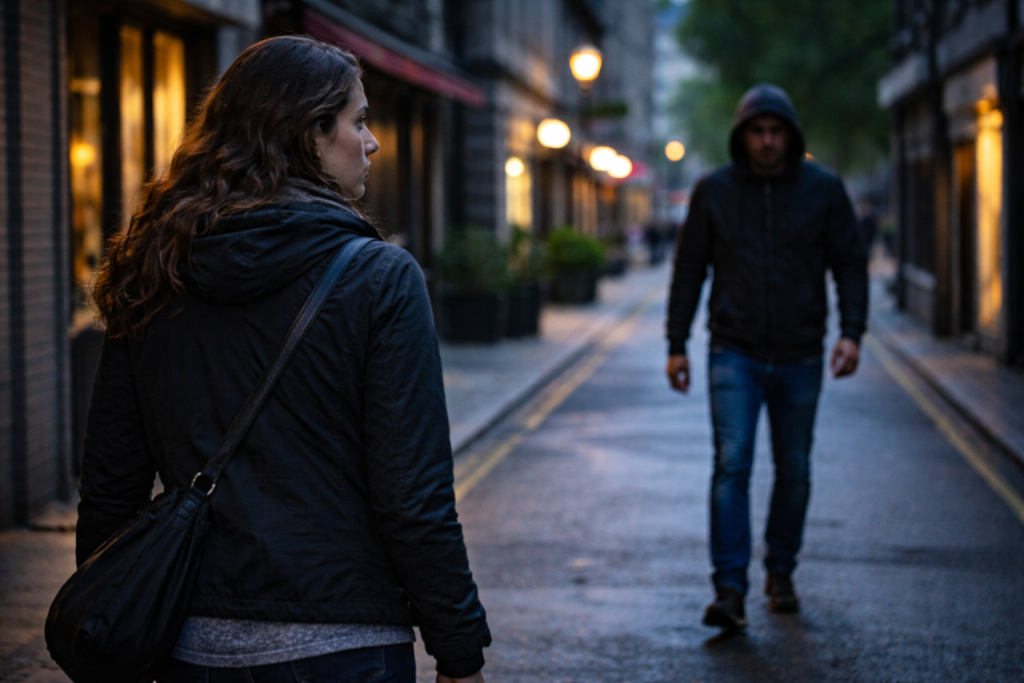 practical self defence awareness for recognising and responding to being followed in public spaces